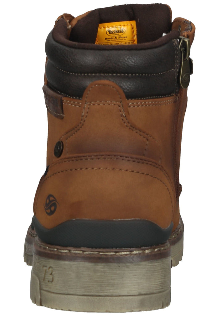 Dockers Stiefelette Lederimitat Cognac