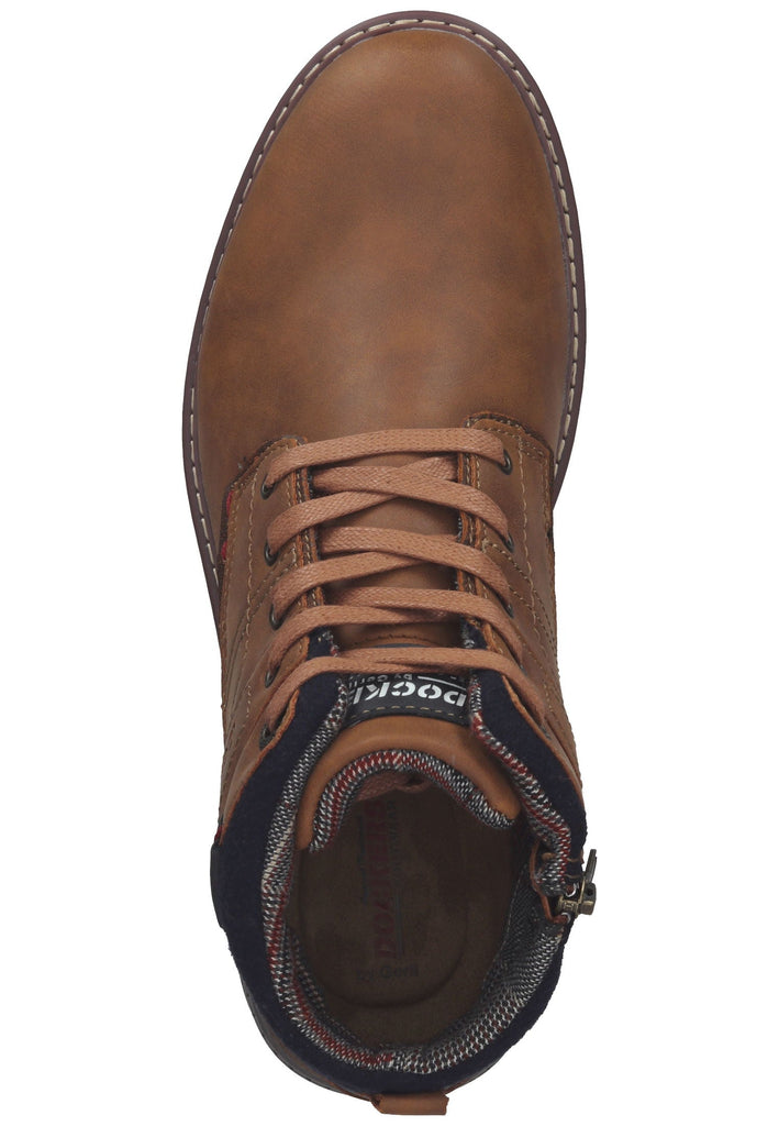 Dockers Stiefelette Lederimitat Cognac