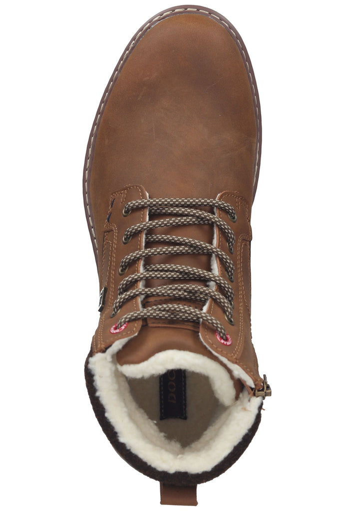 Dockers Stiefelette Lederimitat Cognac