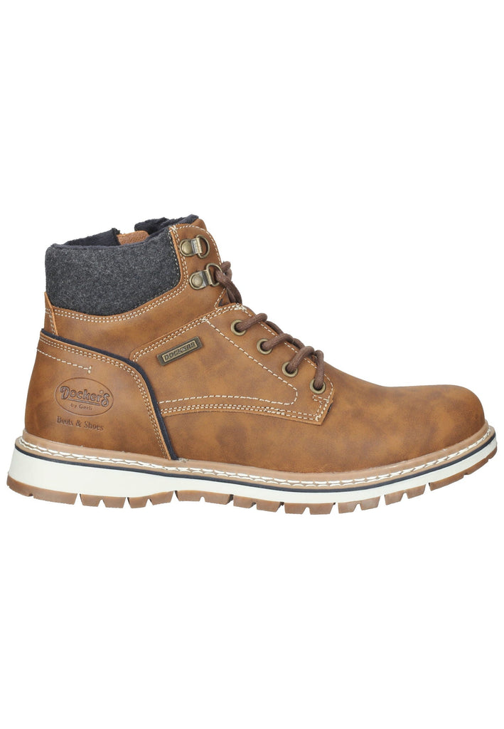 Dockers Stiefelette Lederimitat Cognac