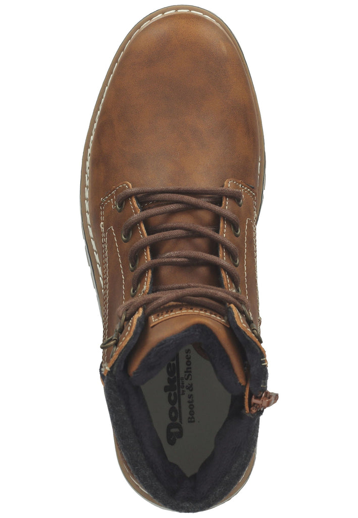 Dockers Stiefelette Lederimitat Cognac