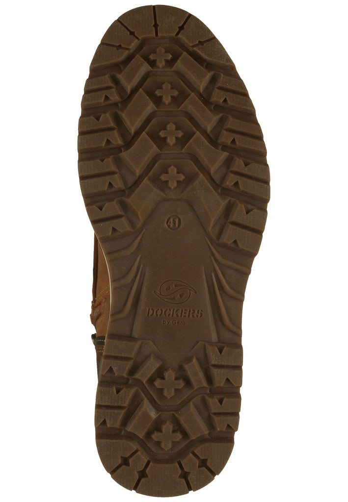 Dockers Stiefelette Lederimitat Cognac Warmfutter
