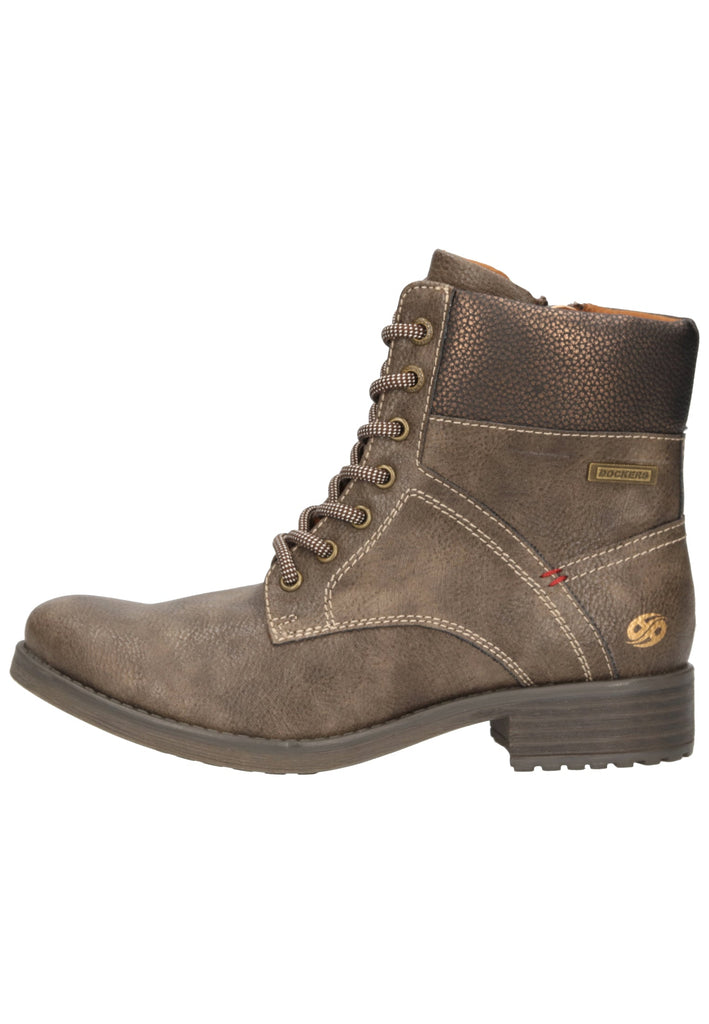 Dockers Stiefelette Lederimitat Dunkelbraun