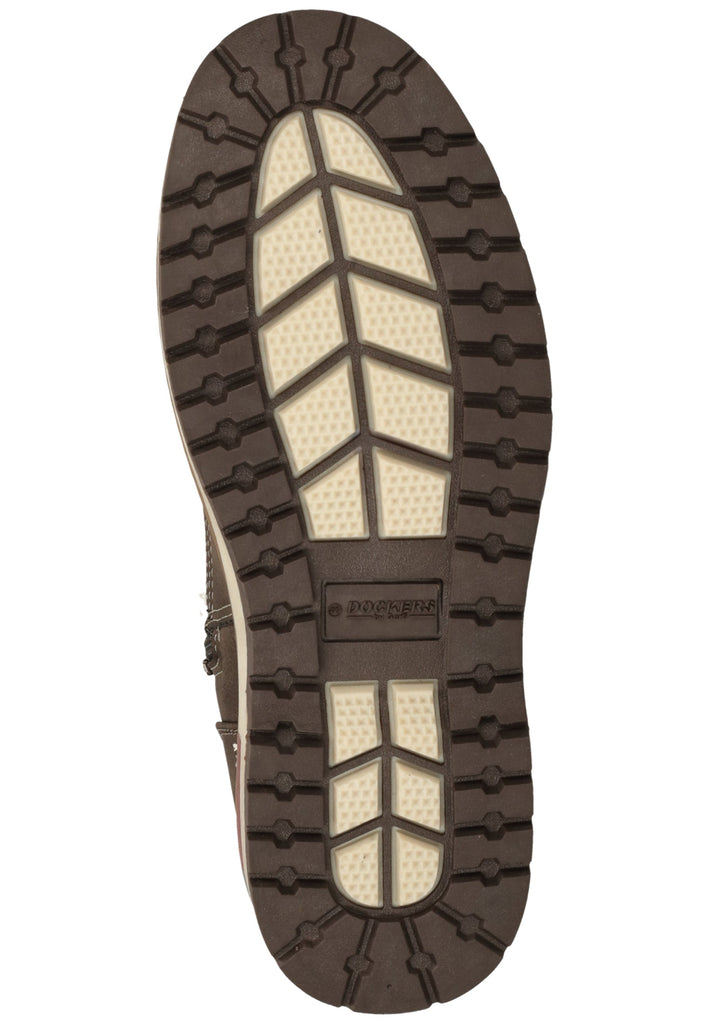 Dockers Stiefelette Lederimitat Dunkelbraun Warmfutter