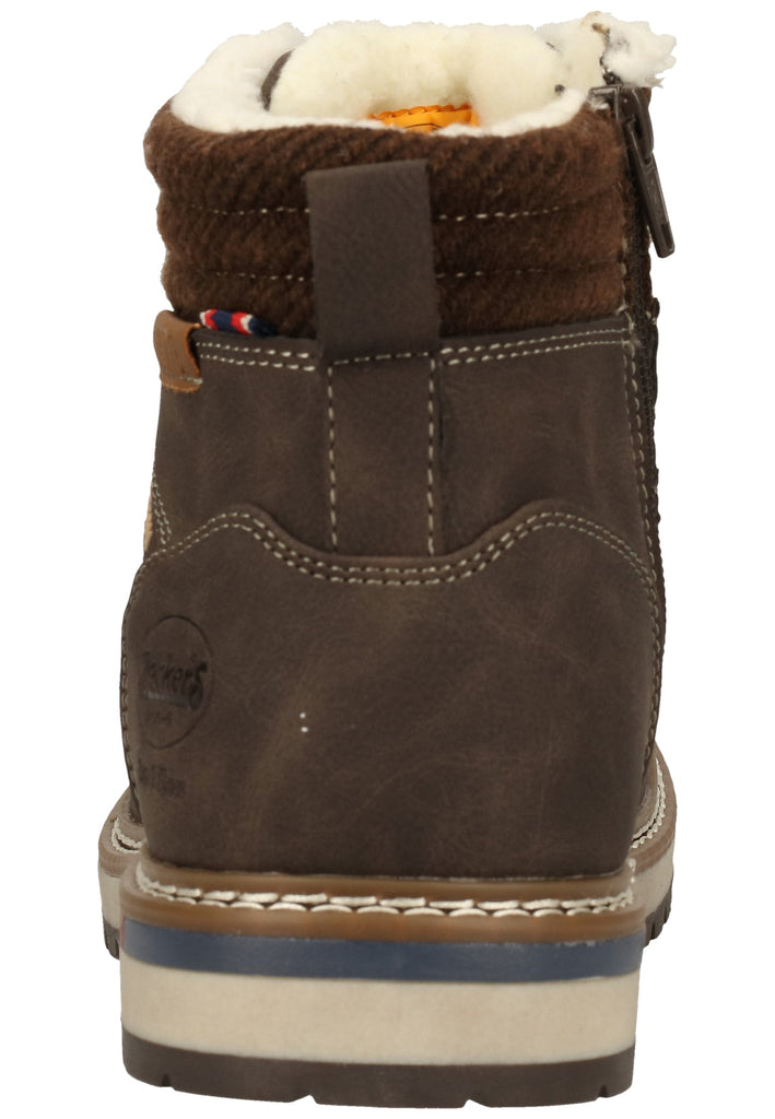 Dockers Stiefelette Lederimitat Dunkelbraun Warmfutter