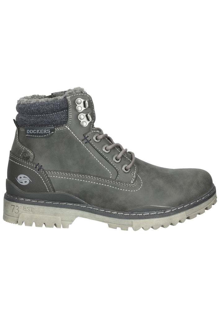 Dockers Stiefelette Lederimitat Dunkelgrau Warmfutter