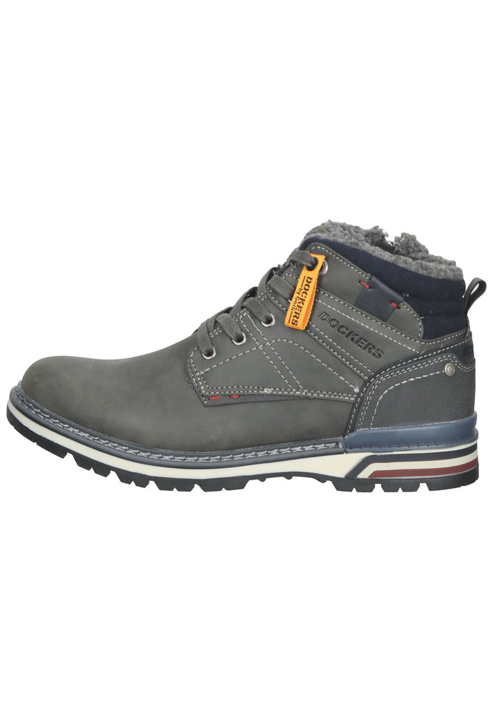 Dockers Stiefelette Lederimitat Dunkelgrau Warmfutter