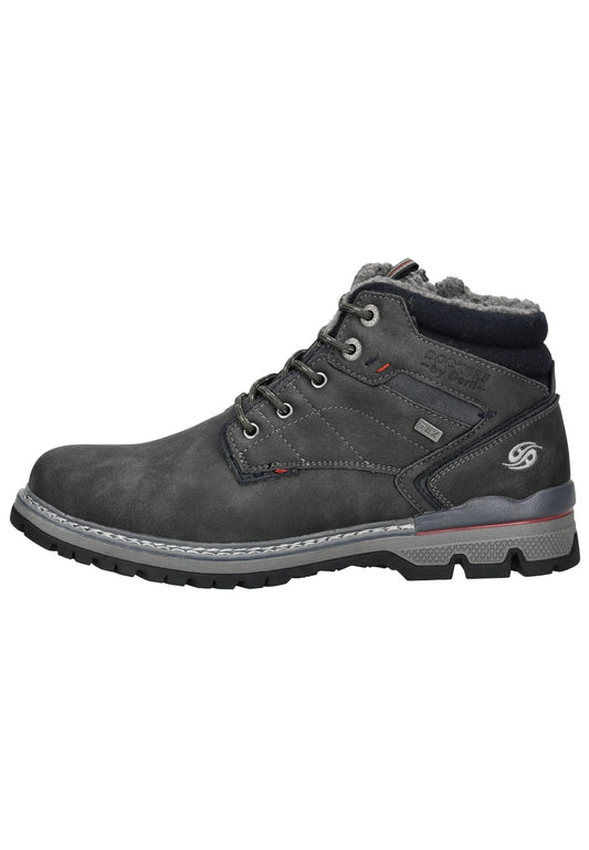 Dockers Stiefelette Lederimitat Dunkelgrau Warmfutter