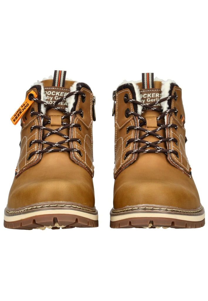 Dockers Stiefelette Lederimitat Golden Tan Warmfutter