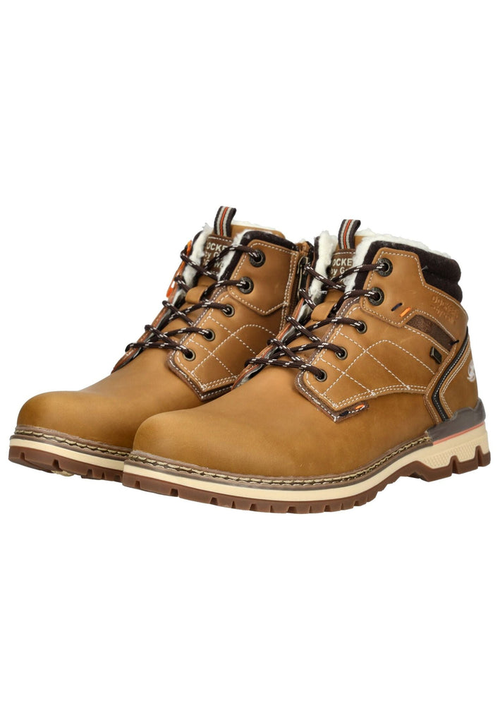 Dockers Stiefelette Lederimitat Golden Tan Warmfutter