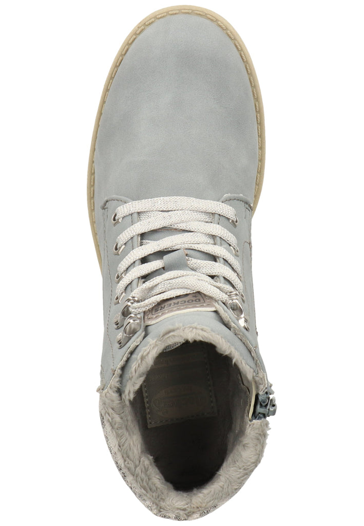 Dockers Stiefelette Lederimitat Hellblau Warmfutter