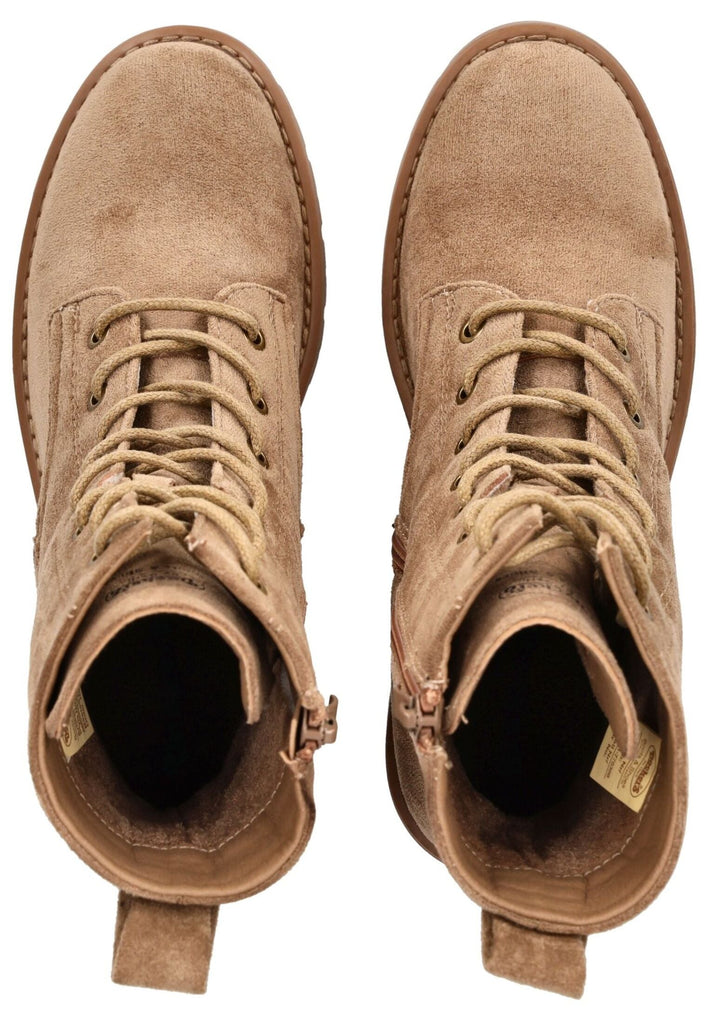 Dockers Stiefelette Lederimitat Hellbraun Warmfutter