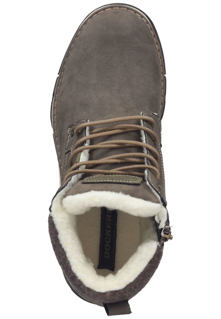 Dockers Stiefelette Lederimitat Khaki Warmfutter