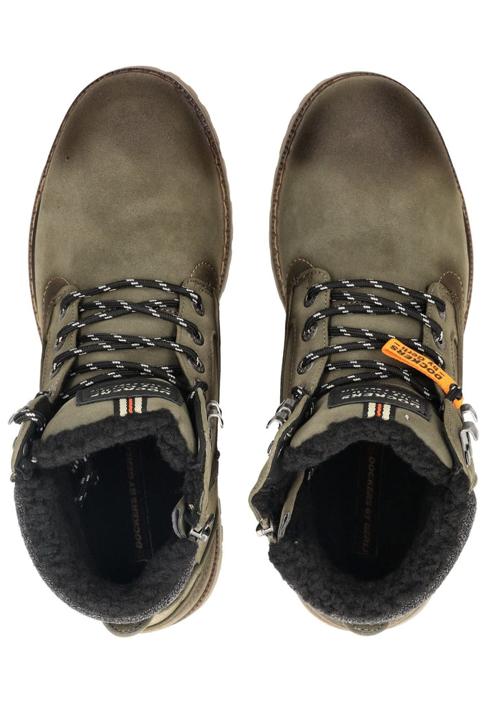Dockers Stiefelette Lederimitat Olive Warmfutter