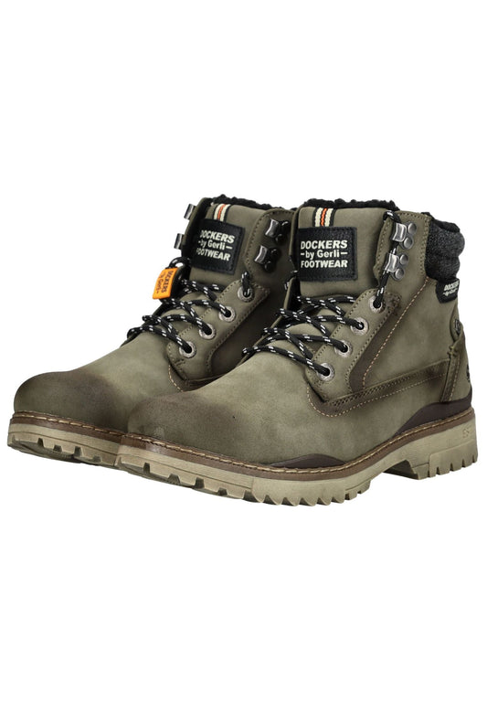 Dockers Stiefelette Lederimitat Olive Warmfutter