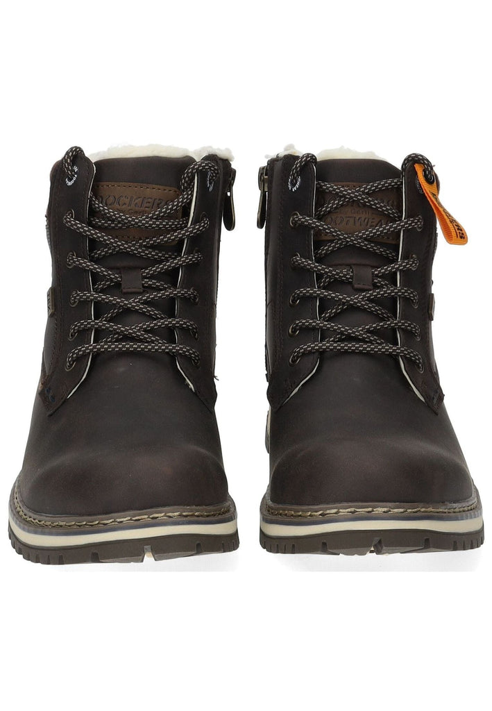 Dockers Stiefelette Lederimitat Schoko Warmfutter