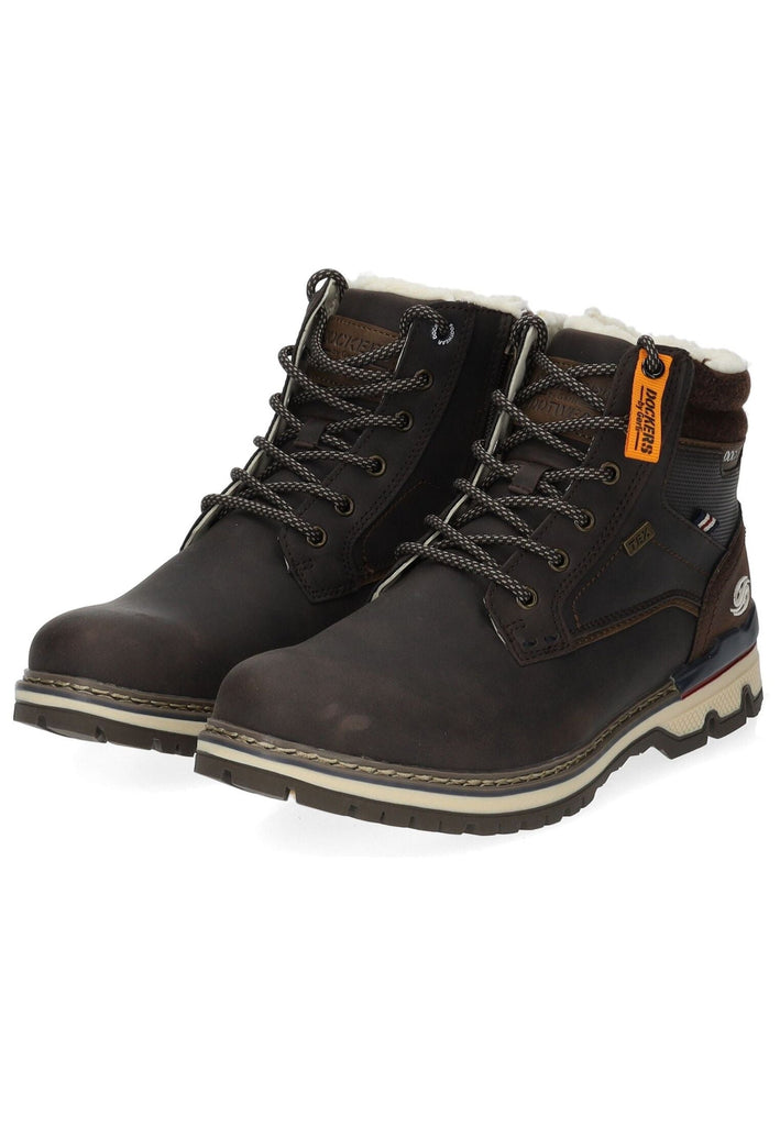 Dockers Stiefelette Lederimitat Schoko Warmfutter