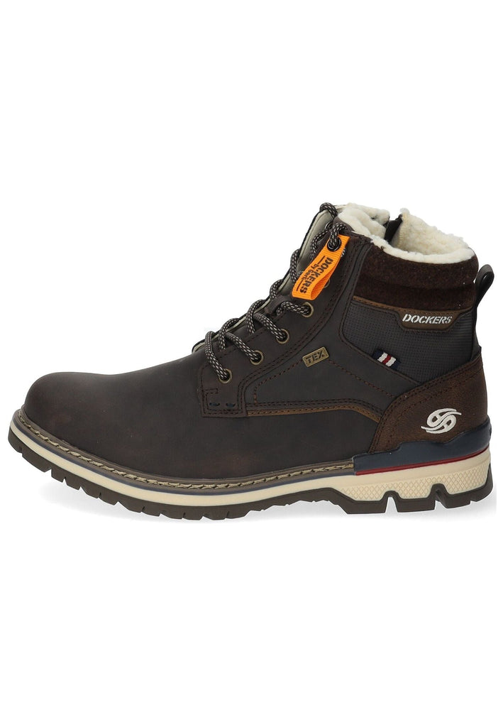 Dockers Stiefelette Lederimitat Schoko Warmfutter