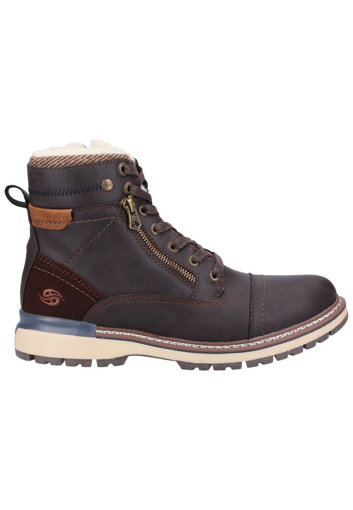 Dockers Stiefelette Lederimitat Schoko Warmfutter