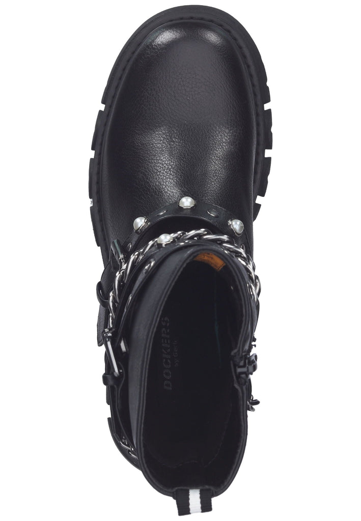 Dockers Stiefelette Lederimitat Schwarz