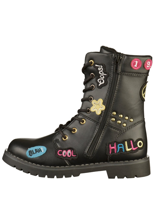 Dockers Stiefelette Lederimitat Schwarz
