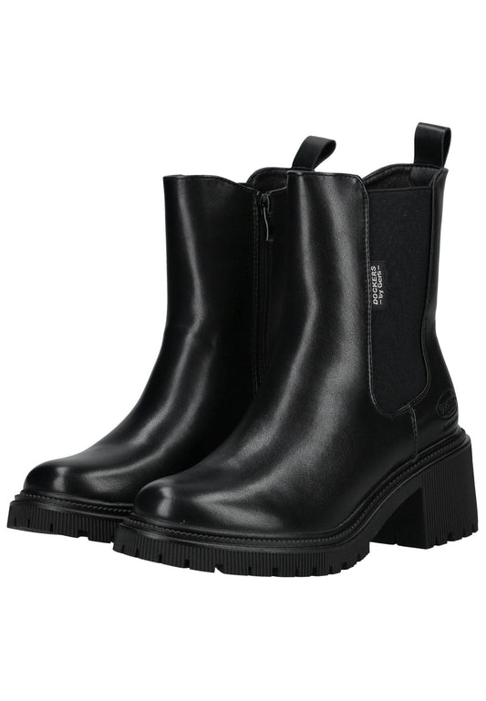 Dockers Stiefelette Lederimitat Schwarz