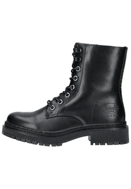 Dockers Stiefelette Lederimitat Schwarz