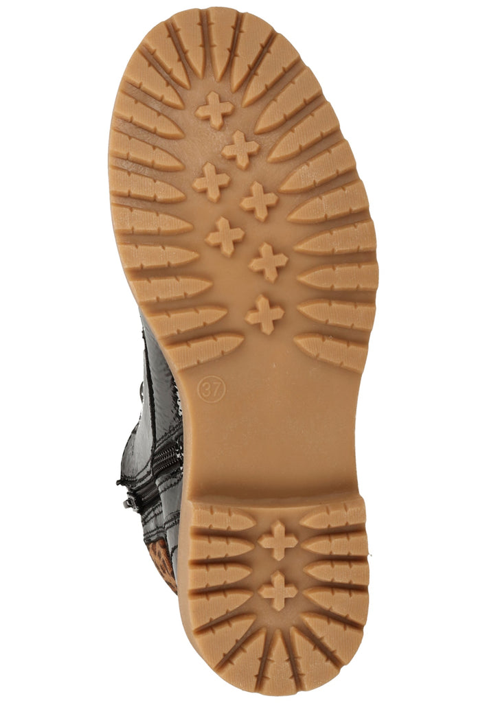 Dockers Stiefelette Lederimitat Schwarz/Braun Warmfutter