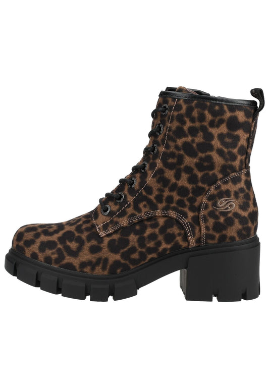 Dockers Stiefelette Lederimitat Schwarz/Braun Warmfutter