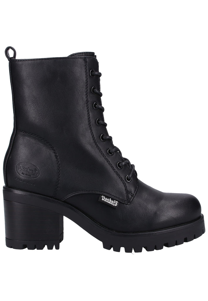 Dockers Stiefelette Lederimitat Schwarz/Grau