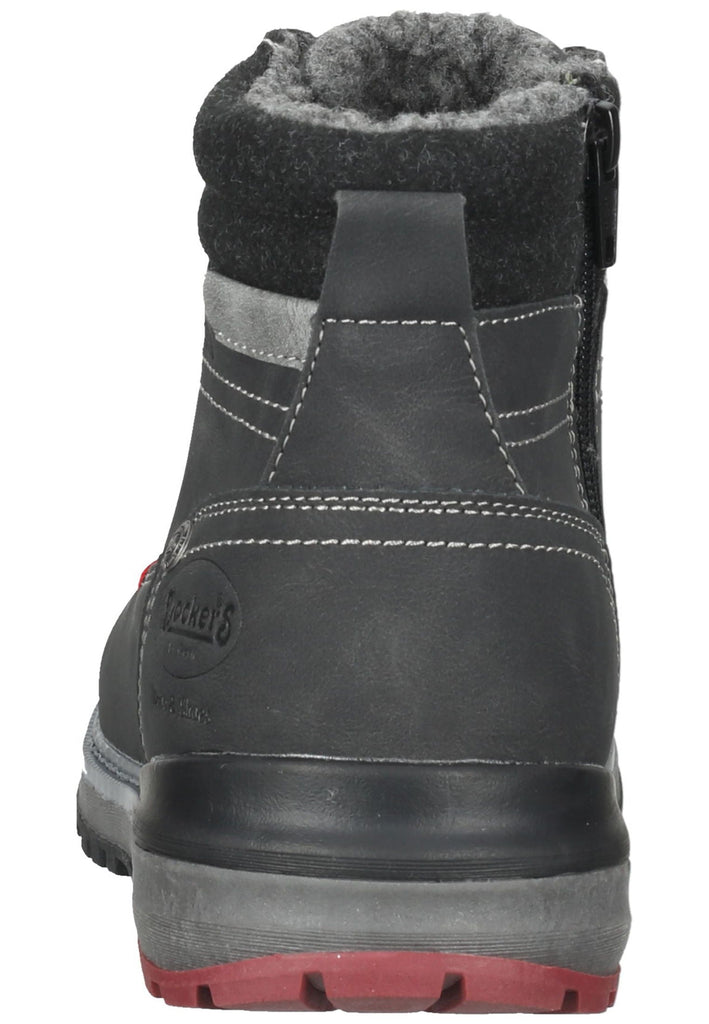 Dockers Stiefelette Lederimitat Schwarz/Grau Warmfutter