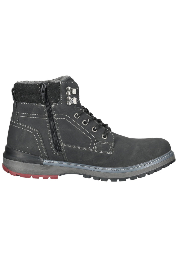 Dockers Stiefelette Lederimitat Schwarz/Grau Warmfutter