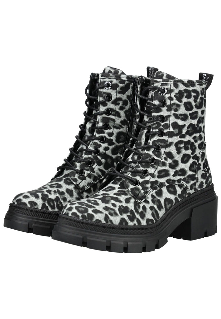 Dockers Stiefelette Lederimitat Schwarz/grau Warmfutter