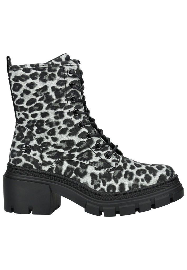 Dockers Stiefelette Lederimitat Schwarz/grau Warmfutter