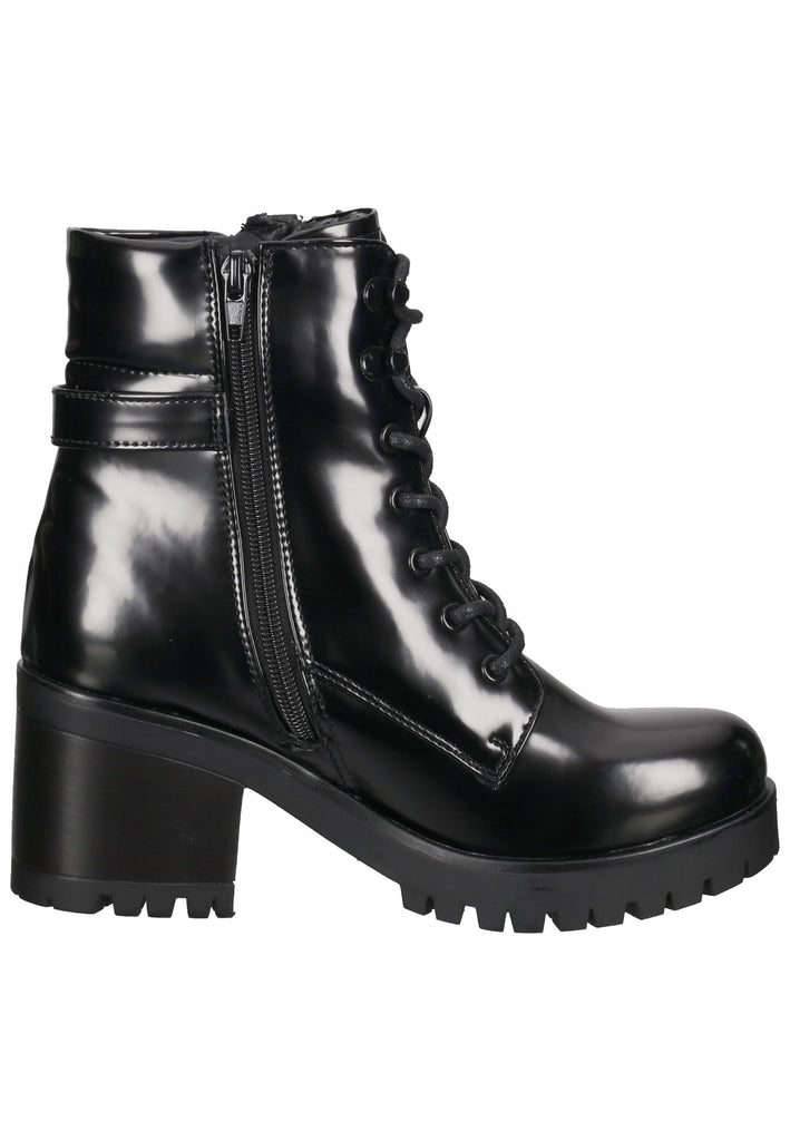 Dockers Stiefelette Lederimitat Schwarz Lack