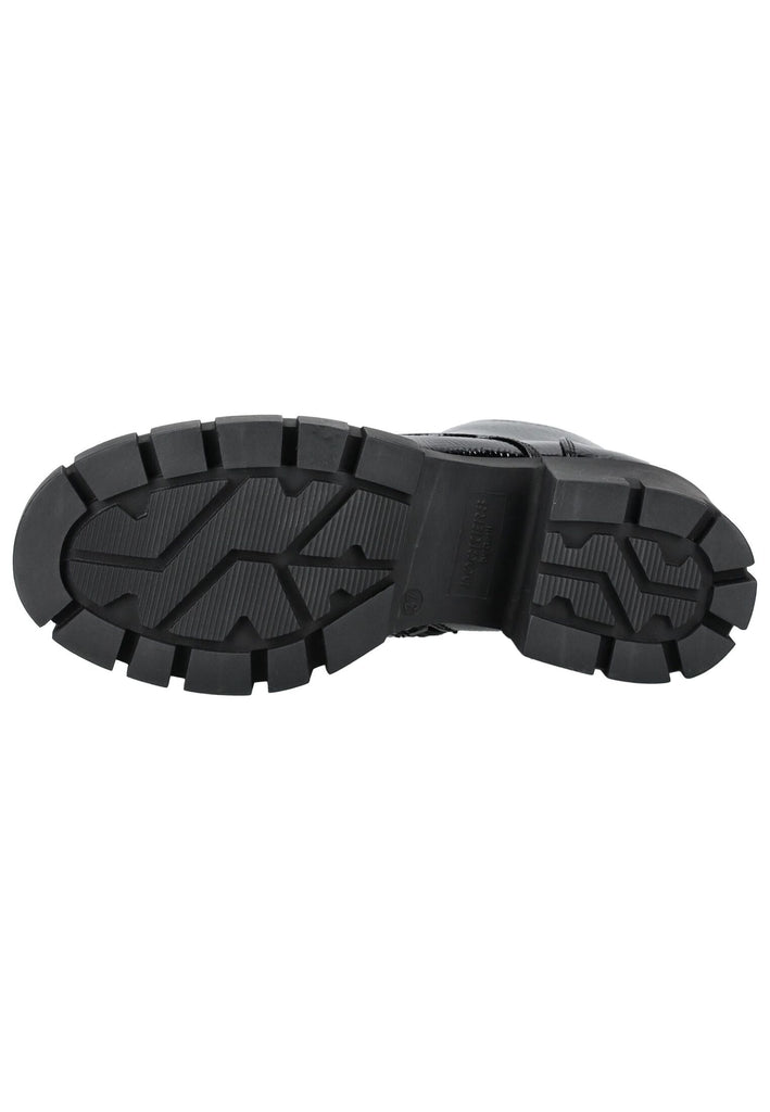 Dockers Stiefelette Lederimitat Schwarz Lack Warmfutter