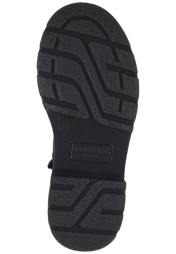 Dockers Stiefelette Lederimitat Schwarz Multi
