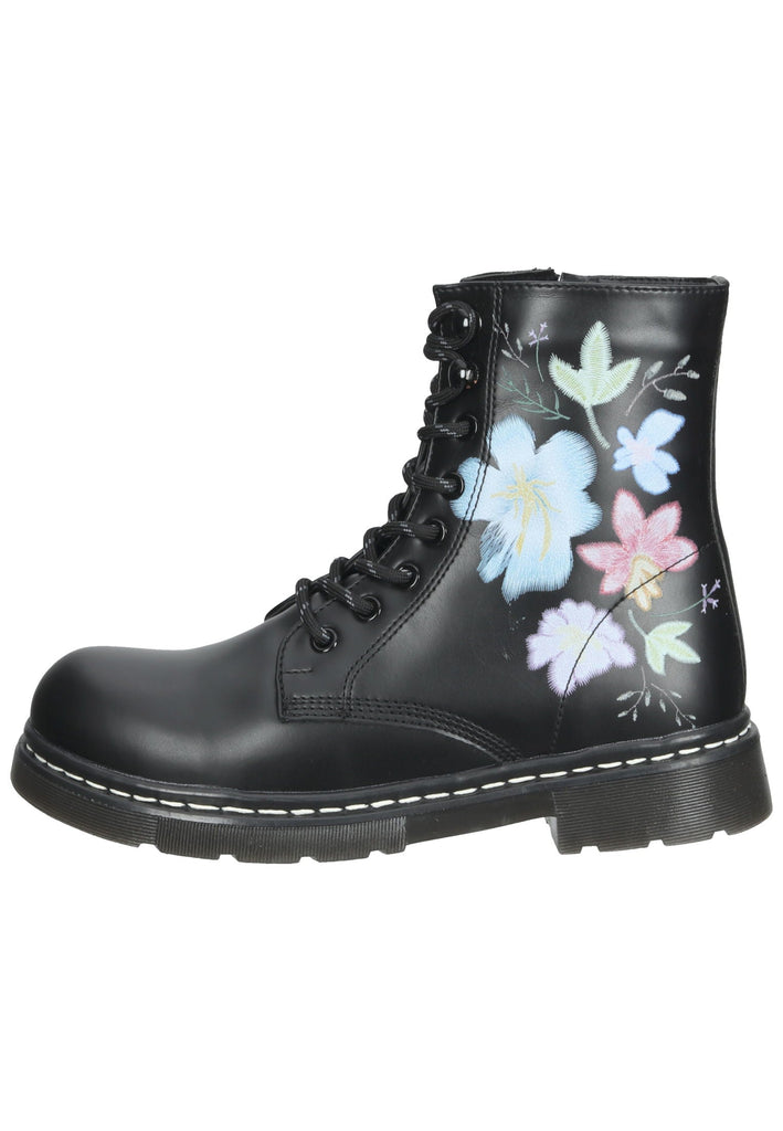 Dockers Stiefelette Lederimitat Schwarz Multi