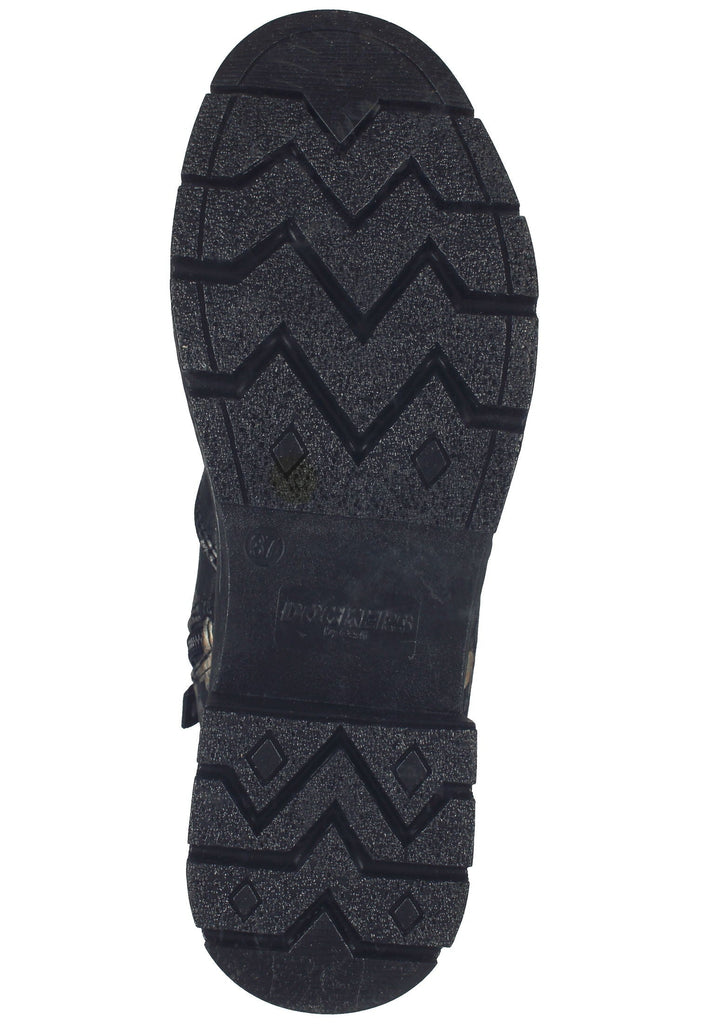 Dockers Stiefelette Lederimitat Schwarz Multi