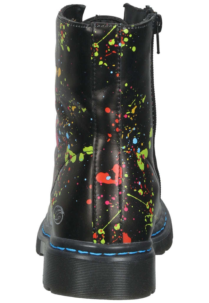 Dockers Stiefelette Lederimitat Schwarz Multi