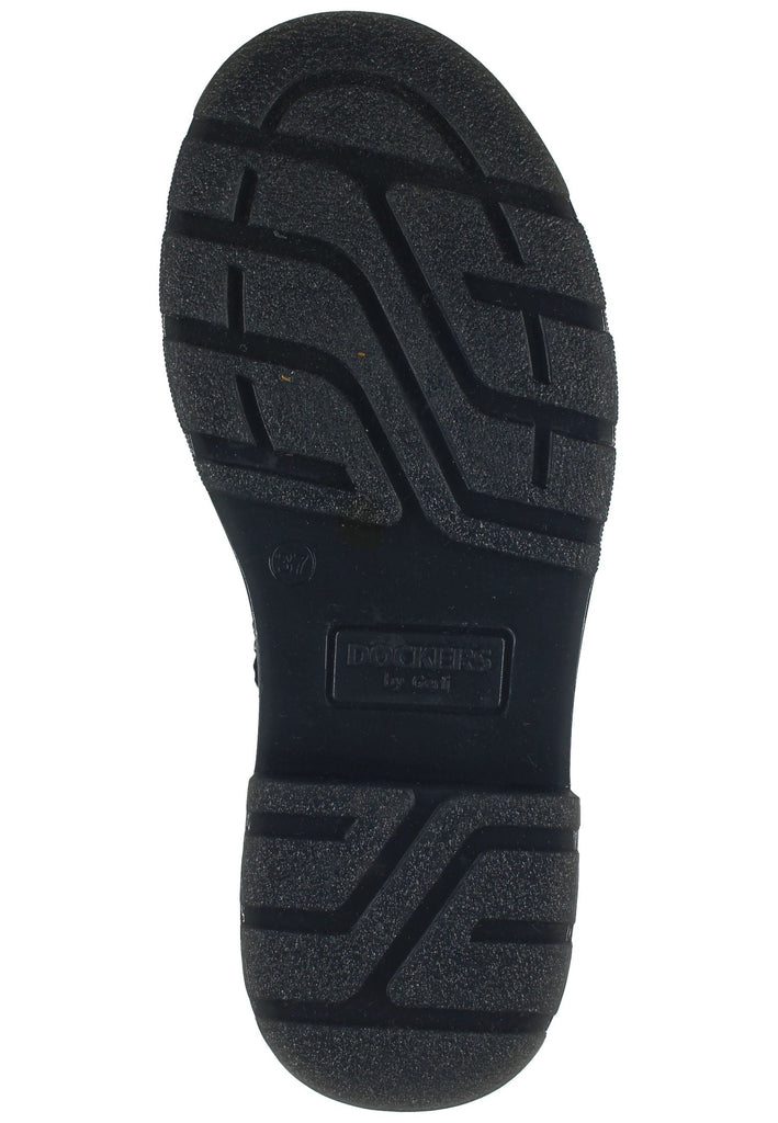 Dockers Stiefelette Lederimitat Schwarz Multi