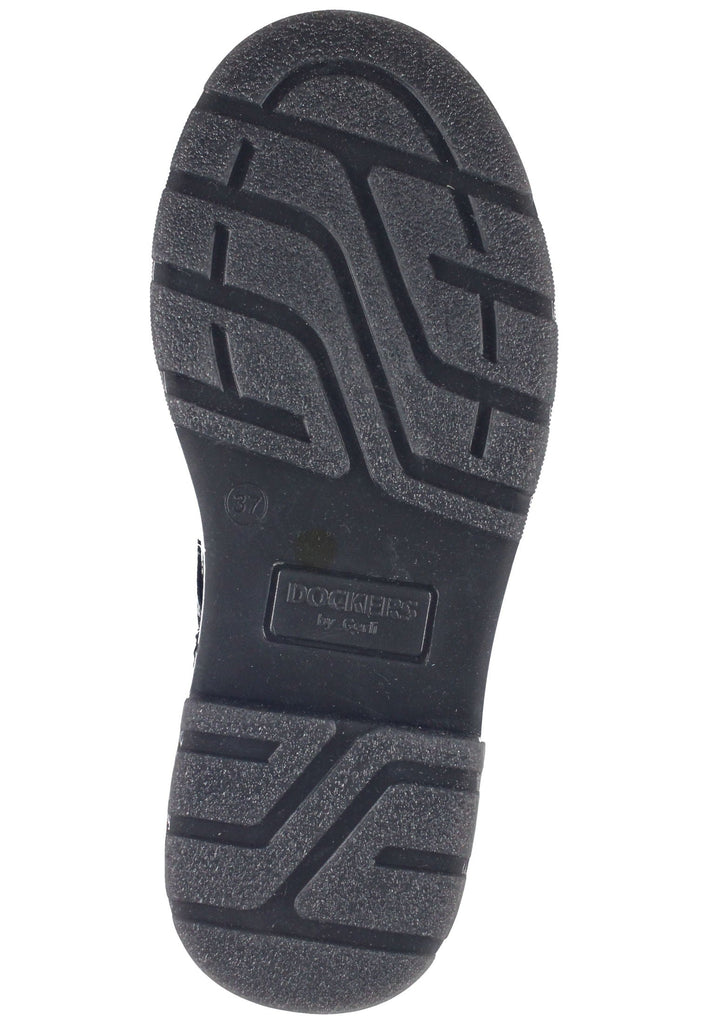 Dockers Stiefelette Lederimitat Schwarz/Orange