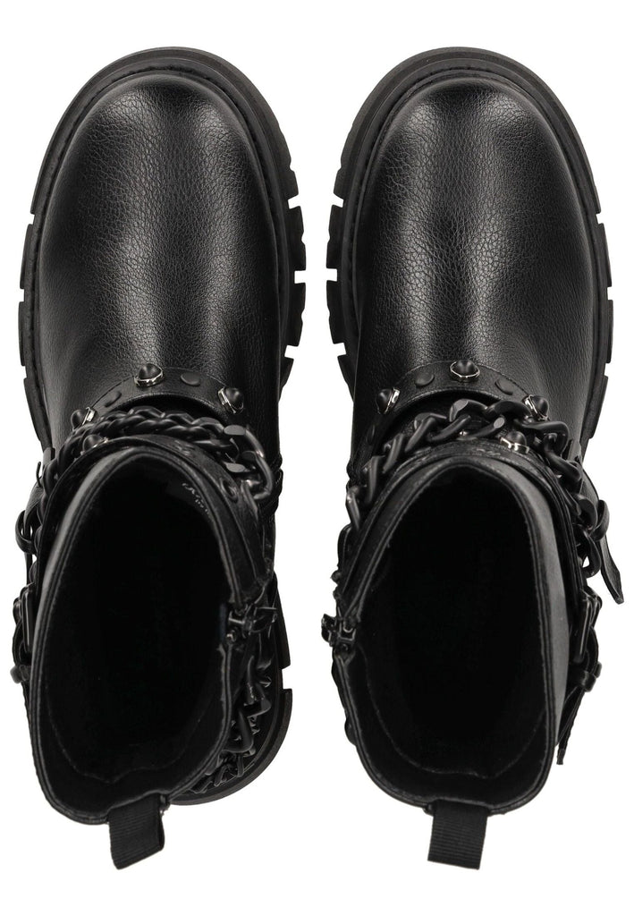 Dockers Stiefelette Lederimitat Schwarz/Schwarz