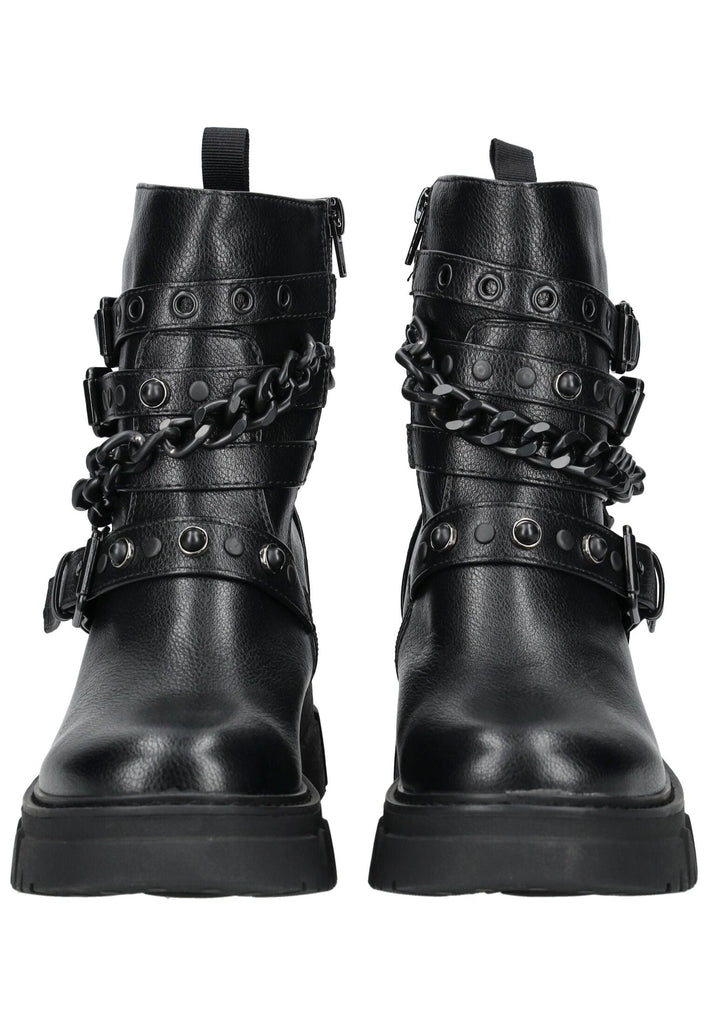 Dockers Stiefelette Lederimitat Schwarz/Schwarz