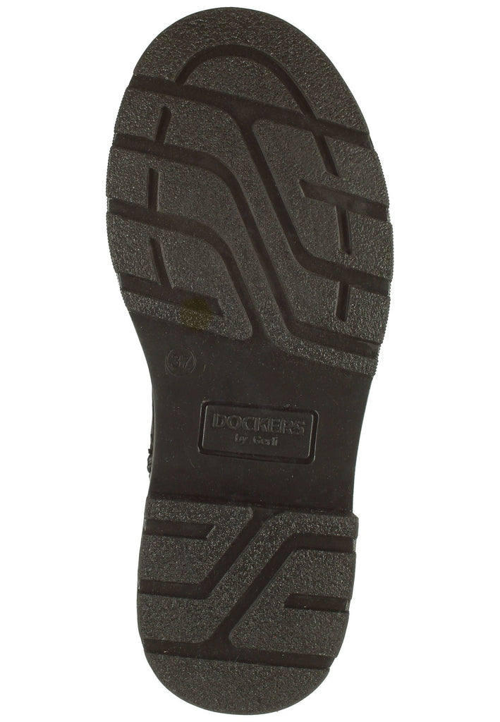 Dockers Stiefelette Lederimitat Schwarz/Schwarz