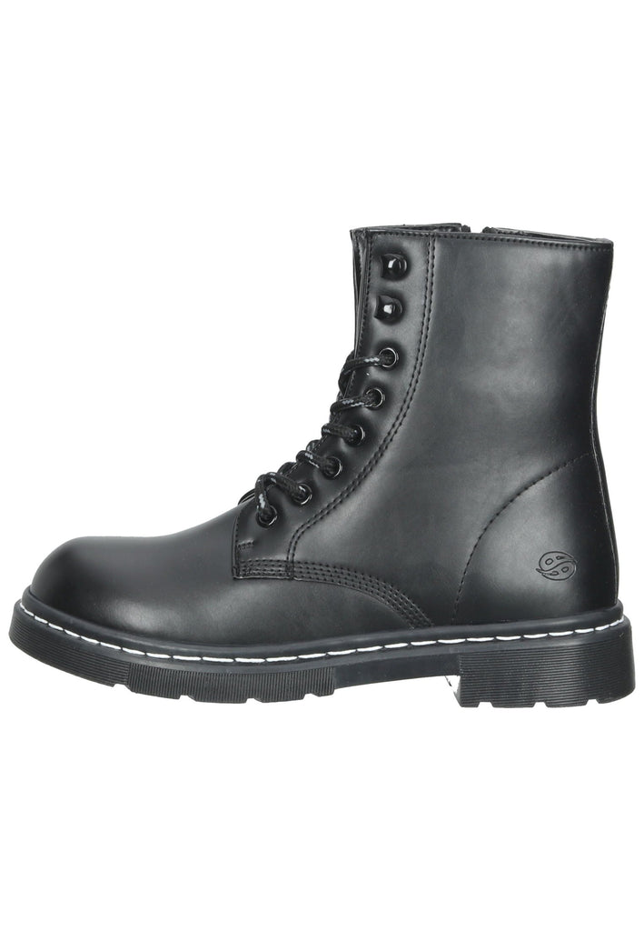Dockers Stiefelette Lederimitat Schwarz/Schwarz