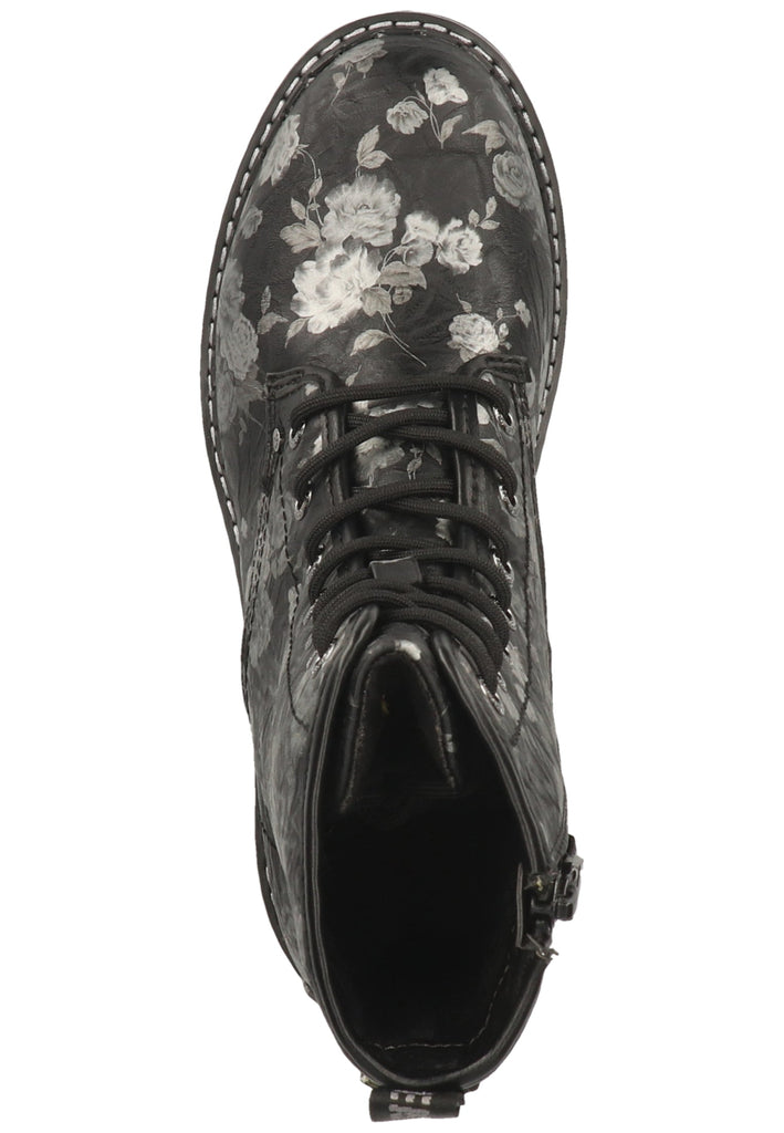 Dockers Stiefelette Lederimitat Schwarz/Silber Warmfutter