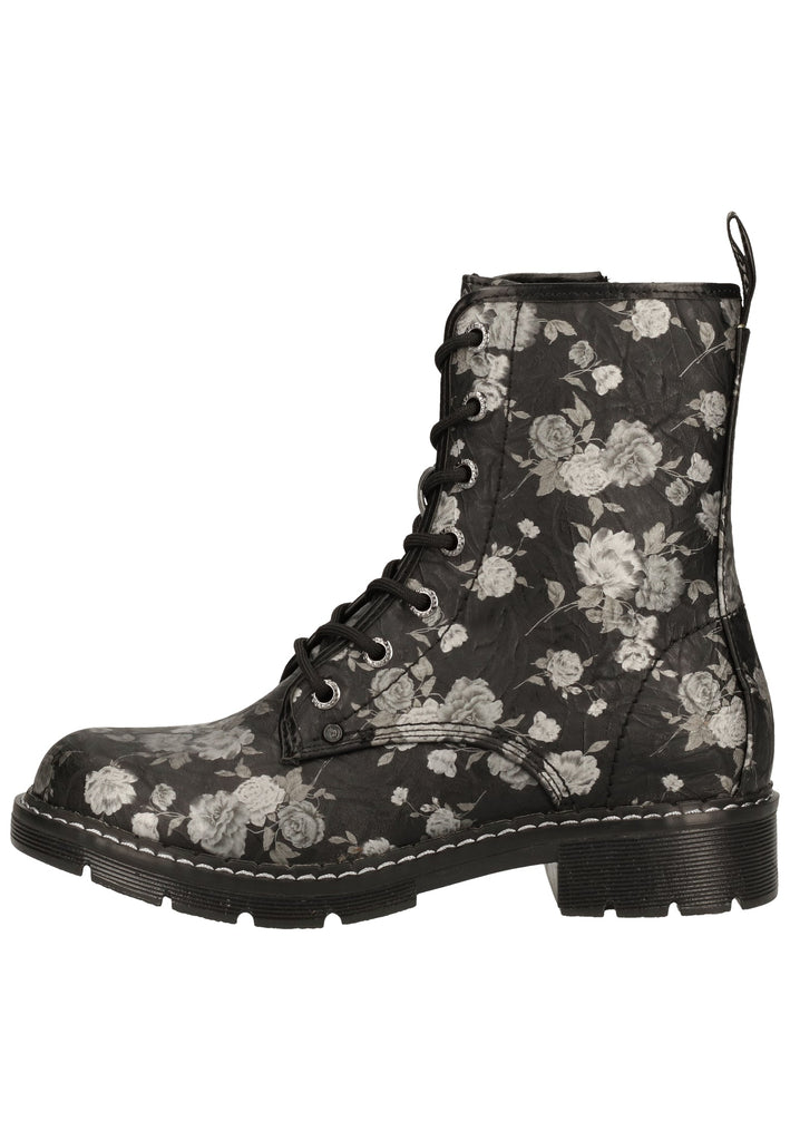 Dockers Stiefelette Lederimitat Schwarz/Silber Warmfutter