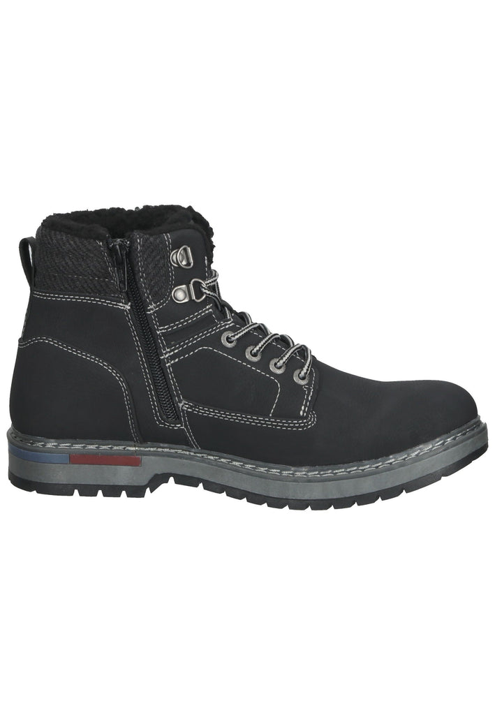 Dockers Stiefelette Lederimitat Schwarz Warmfutter