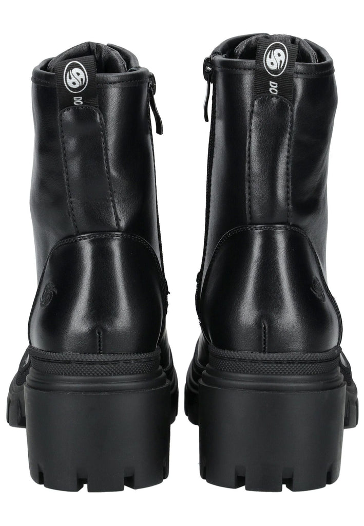 Dockers Stiefelette Lederimitat Schwarz Warmfutter